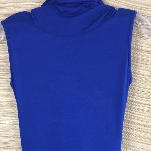 Nadia Tadd Royal Blue Faux Wrap Midi Dress Size S - Picture 7 of 11